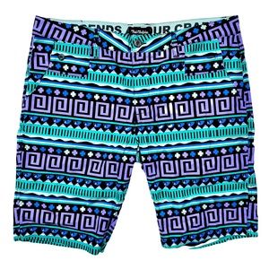 Pink Dolphin Aztec Design Shorts